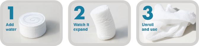 Toallitas comprimidas